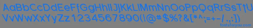 フォントFlorsn46 – 灰色の背景に青い文字