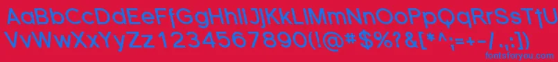 Florsn46 Font – Blue Fonts on Red Background