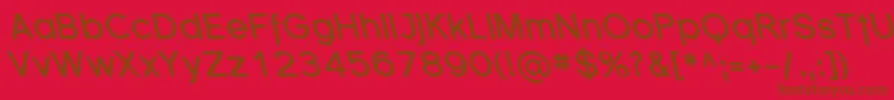 Florsn46-Schriftart – Braune Schriften auf rotem Hintergrund