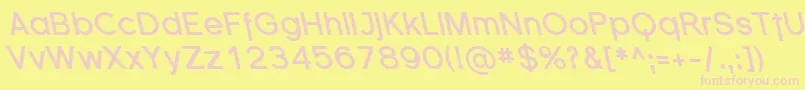 Florsn46 Font – Pink Fonts on Yellow Background