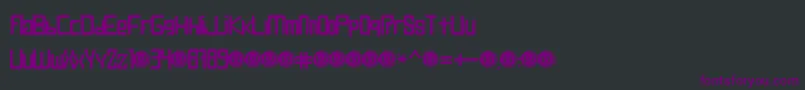 Czcionka LevenRegular – fioletowe czcionki na czarnym tle
