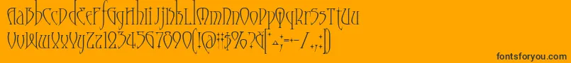Moonstone Font – Black Fonts on Orange Background