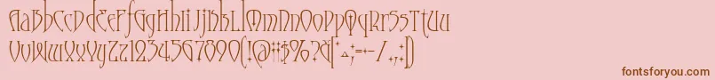 Moonstone Font – Brown Fonts on Pink Background