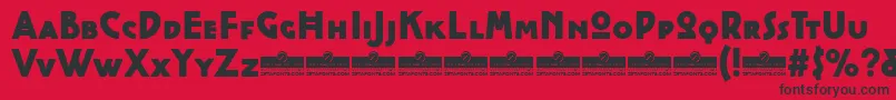 CocotteHeavyTrial Font – Black Fonts on Red Background