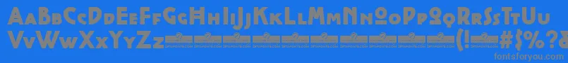 CocotteHeavyTrial Font – Gray Fonts on Blue Background