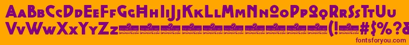 CocotteHeavyTrial Font – Purple Fonts on Orange Background