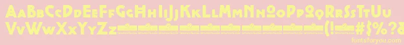 CocotteHeavyTrial Font – Yellow Fonts on Pink Background