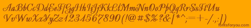 Decor3 Font – Brown Fonts on Orange Background
