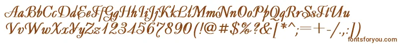 Decor3-fontti – ruskeat fontit valkoisella taustalla