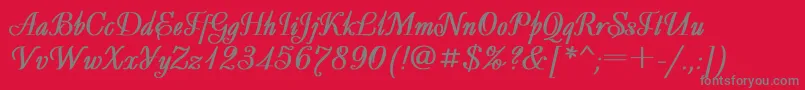 Decor3-Schriftart – Graue Schriften auf rotem Hintergrund