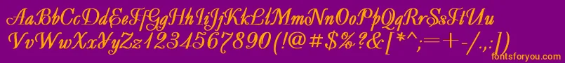 Decor3 Font – Orange Fonts on Purple Background