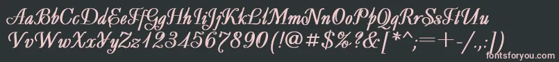 Decor3 Font – Pink Fonts on Black Background