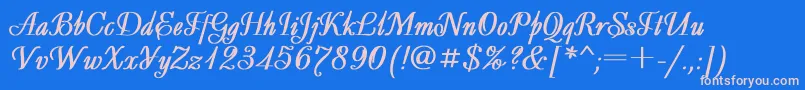 Decor3 Font – Pink Fonts on Blue Background