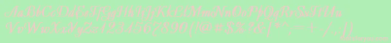 Decor3 Font – Pink Fonts on Green Background