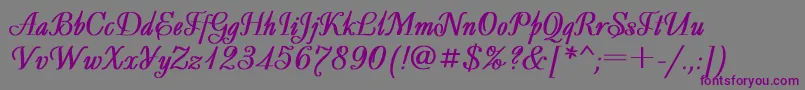 Шрифт Decor3 – фиолетовые шрифты на сером фоне