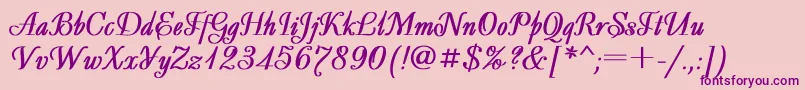 Decor3 Font – Purple Fonts on Pink Background