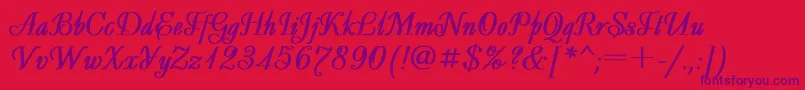 Decor3 Font – Purple Fonts on Red Background
