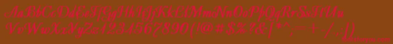 Decor3 Font – Red Fonts on Brown Background