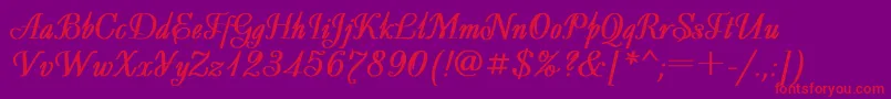 Decor3 Font – Red Fonts on Purple Background