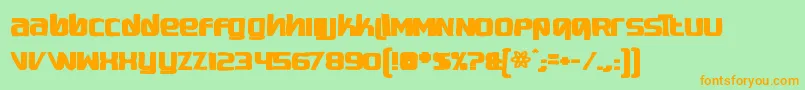 Quadaptorink Font – Orange Fonts on Green Background