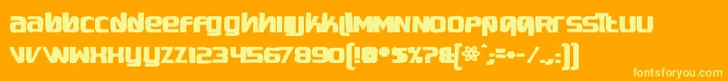 Quadaptorink Font – Yellow Fonts on Orange Background