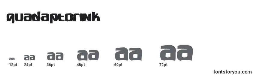 Quadaptorink Font Sizes