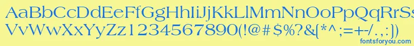 CountrysideSsi Font – Blue Fonts on Yellow Background