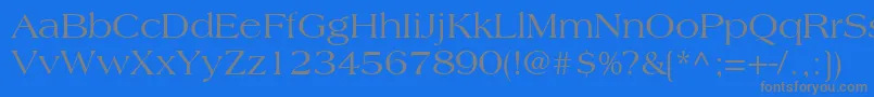 フォントCountrysideSsi – 青い背景に灰色の文字