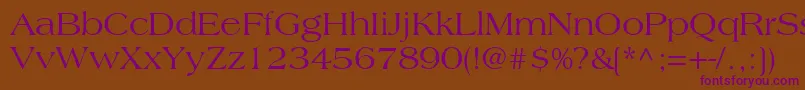 CountrysideSsi Font – Purple Fonts on Brown Background