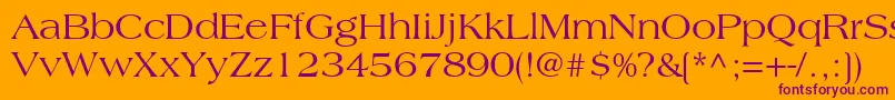 CountrysideSsi Font – Purple Fonts on Orange Background