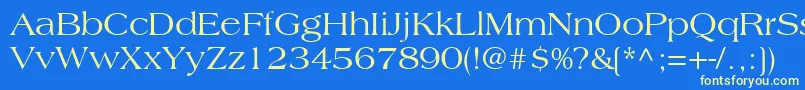 CountrysideSsi Font – Yellow Fonts on Blue Background