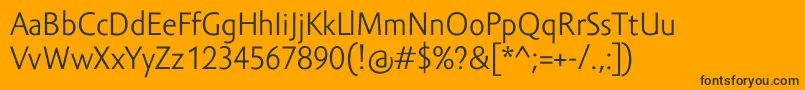 Police AmorSansPro – polices noires sur fond orange