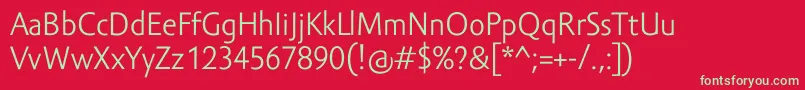 AmorSansPro Font – Green Fonts on Red Background