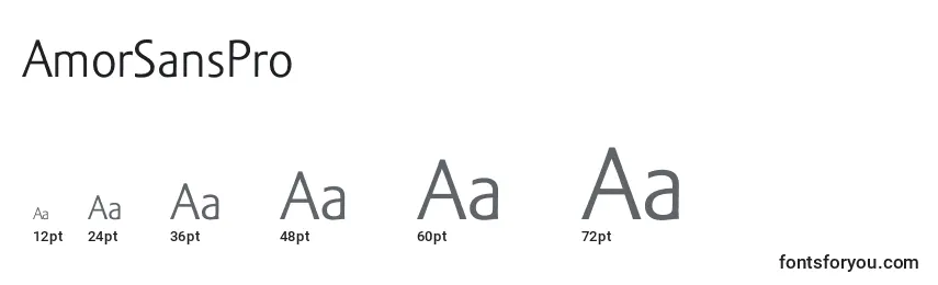 AmorSansPro Font Sizes