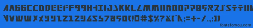 FalconheadCondensed Font – Black Fonts on Blue Background