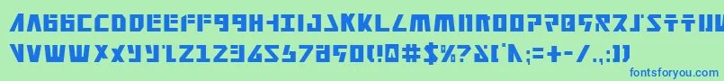 FalconheadCondensed Font – Blue Fonts on Green Background