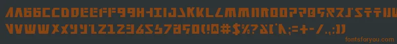 Czcionka FalconheadCondensed – brązowe czcionki na czarnym tle