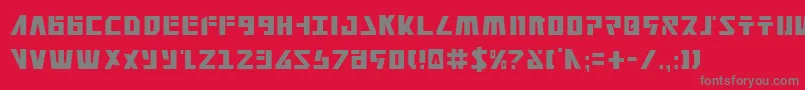FalconheadCondensed Font – Gray Fonts on Red Background