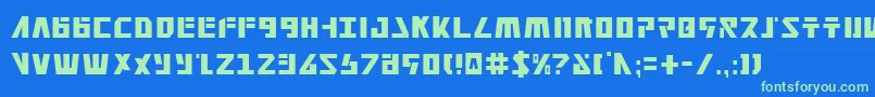 Шрифт FalconheadCondensed – зелёные шрифты на синем фоне