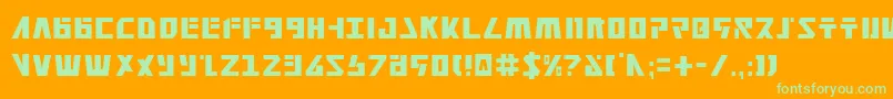 FalconheadCondensed Font – Green Fonts on Orange Background