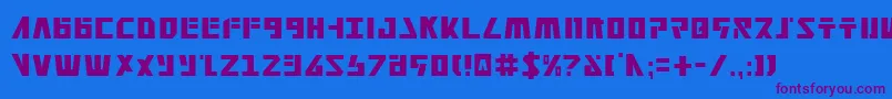 FalconheadCondensed Font – Purple Fonts on Blue Background