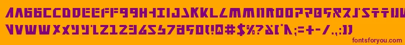 FalconheadCondensed Font – Purple Fonts on Orange Background