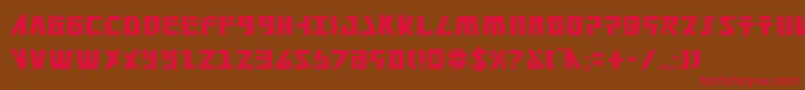 FalconheadCondensed Font – Red Fonts on Brown Background