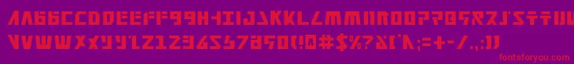 フォントFalconheadCondensed – 紫の背景に赤い文字