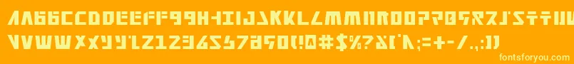 FalconheadCondensed Font – Yellow Fonts on Orange Background