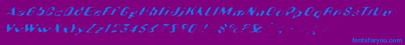 Hugenick Font – Blue Fonts on Purple Background