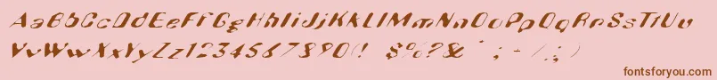 Hugenick Font – Brown Fonts on Pink Background