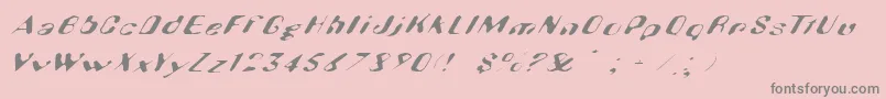 Fonte Hugenick – fontes cinzas em um fundo rosa