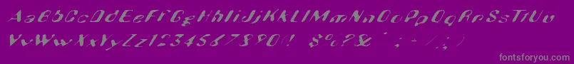 Weitere Informationen zur Hugenick-Schriftart Hugenick-Schriftart – Graue Schriften auf violettem Hintergrund