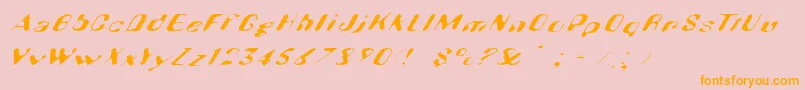 Hugenick Font – Orange Fonts on Pink Background